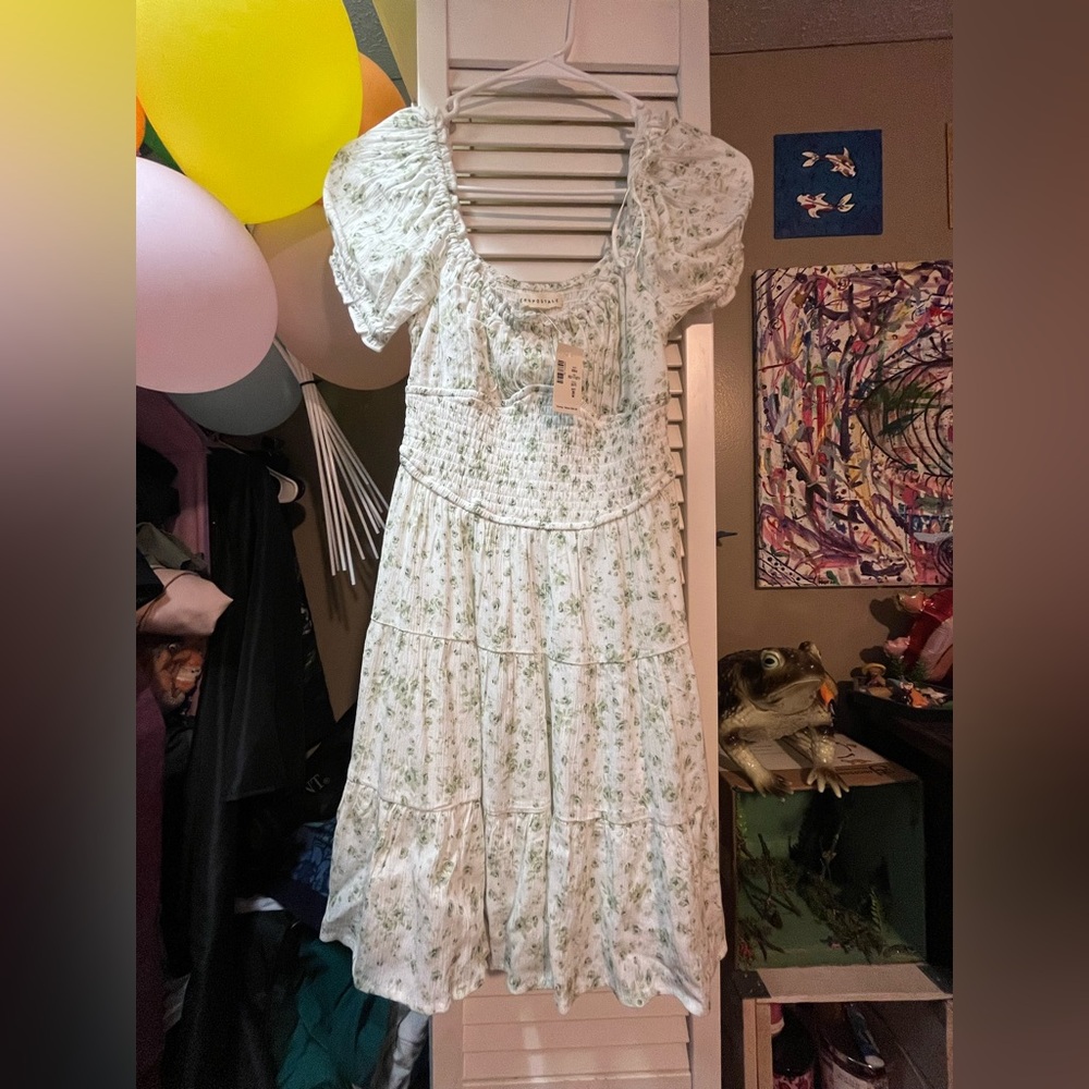 NWT Floral White Dress- Aeropostale